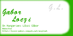 gabor loczi business card